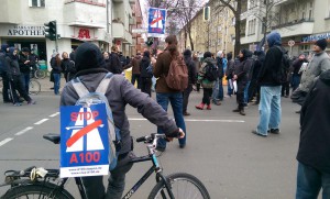 Demonstration Besetzen statt Räumen! Wohnraum statt Autobahn A100! am 22.2.2015