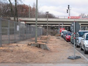 Baumfällungen am Trepower Park wegen Stadtautobahn A100?