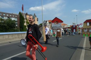 Flashmob Wohnen statt Autobahn, A100 stoppen! am Sonntag 9.7.2017