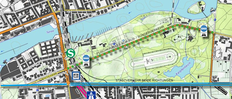 Verkehrskonzept A100 Berlin Am Treptower Park