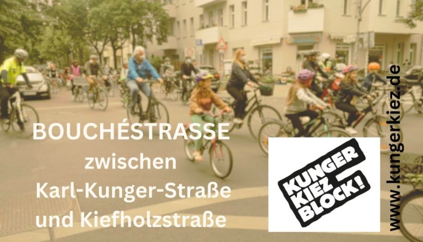 🚲 Fahrrad-Demo am 11.8.2023 für Kiezblocks im Kungerkiez